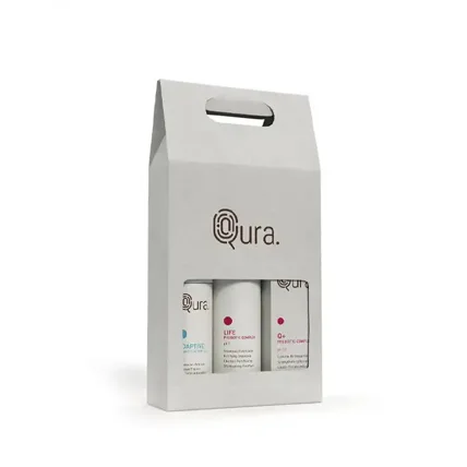 Qura Life KIT - адаптив, заздравяващ шампоан и заздравяващ лосион